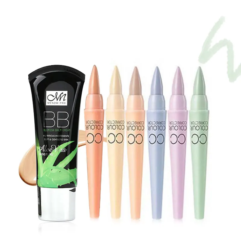 Menow бренд Make Up Set алоэ вера увлажняющий BB крем и 6 цветов/комплект cc Корректоры для лица выведение пятен косметический набор прямая поставка 5368