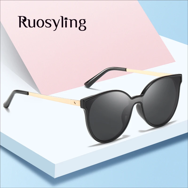 Ruosyling женские солнцезащитные очки поляризованные UV 400 кошачий глаз для девушек