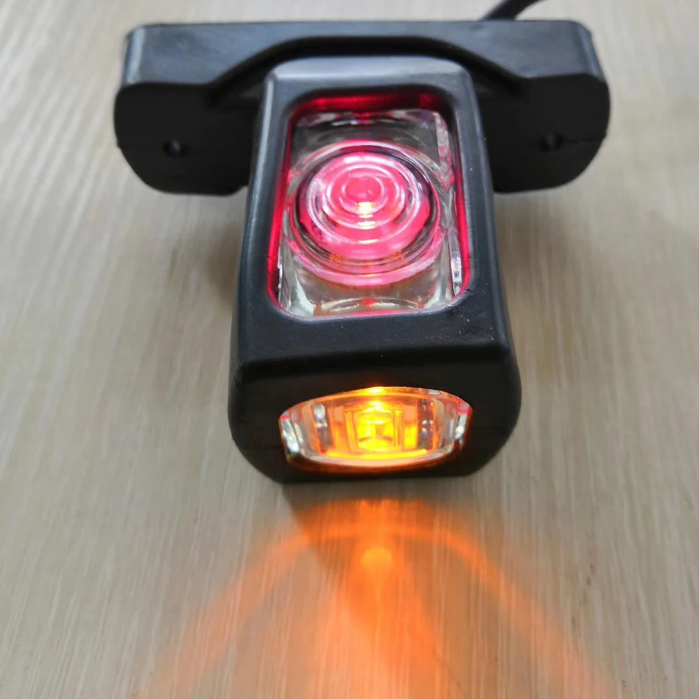 2 шт. Красный Янтарный Белый 4 Led бар светильник s резиновая база лампа боковой маркер контур светильник трейлер грузовик Фонарь для грузовика 10-30 в