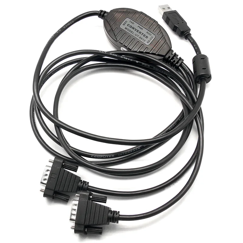 UT 8812 USB в 2 портовый RS232 последовательный кабель адаптер 9 контактный COM порт для