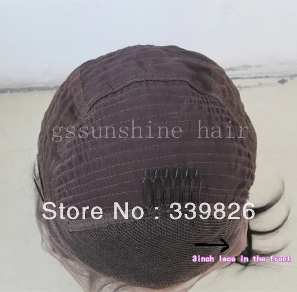 Free shipping! 16&quot #1b natural straight 100% peruvian human hair short bob lace front wig with superior quality |
