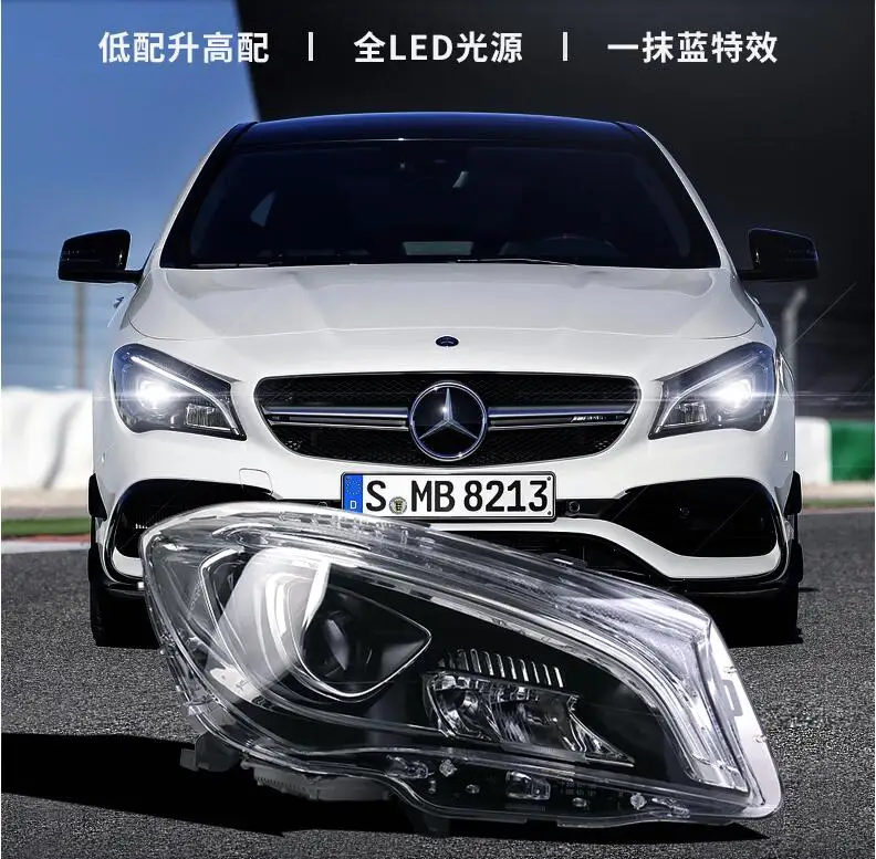 Автомобильная фара bemper для Mercedes-Benz CLA фара cl200 все в светодиодный 2018y автомобильные аксессуары для GLA противотуманные фары