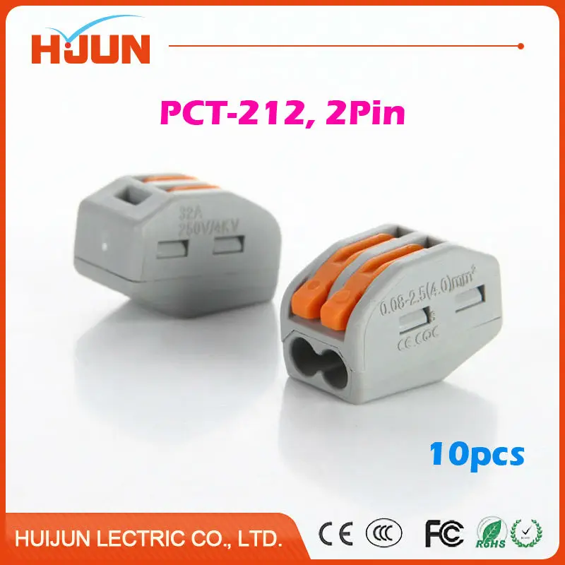 Универсальный соединительный провод 10 шт./лот 2 Pin с рычагом переключения