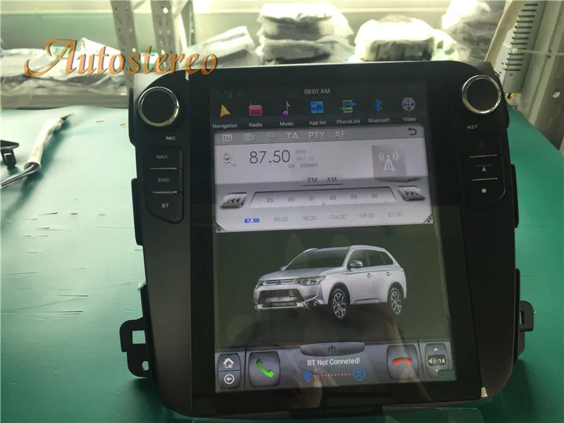 Tesla Android 9,0 автомобильный gps-навигатор для Mitsubishi Outlander 2006~ 2012 для Citroen C-Crosser для peugeot 4007 без DVD мультимедиа