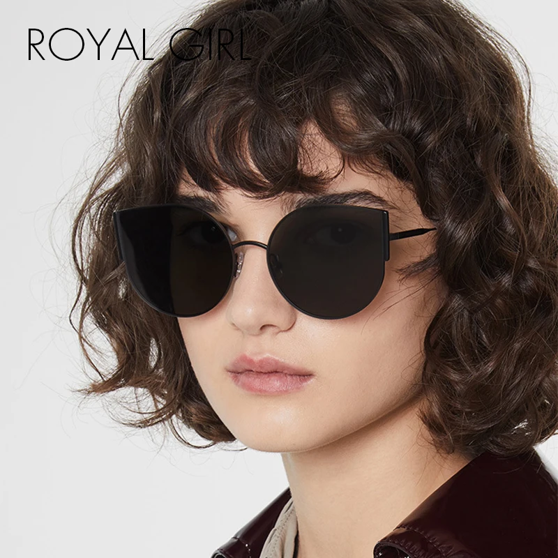 Королевский Девушка Солнцезащитные очки кошачий глаз солнцезащитные Для женщин