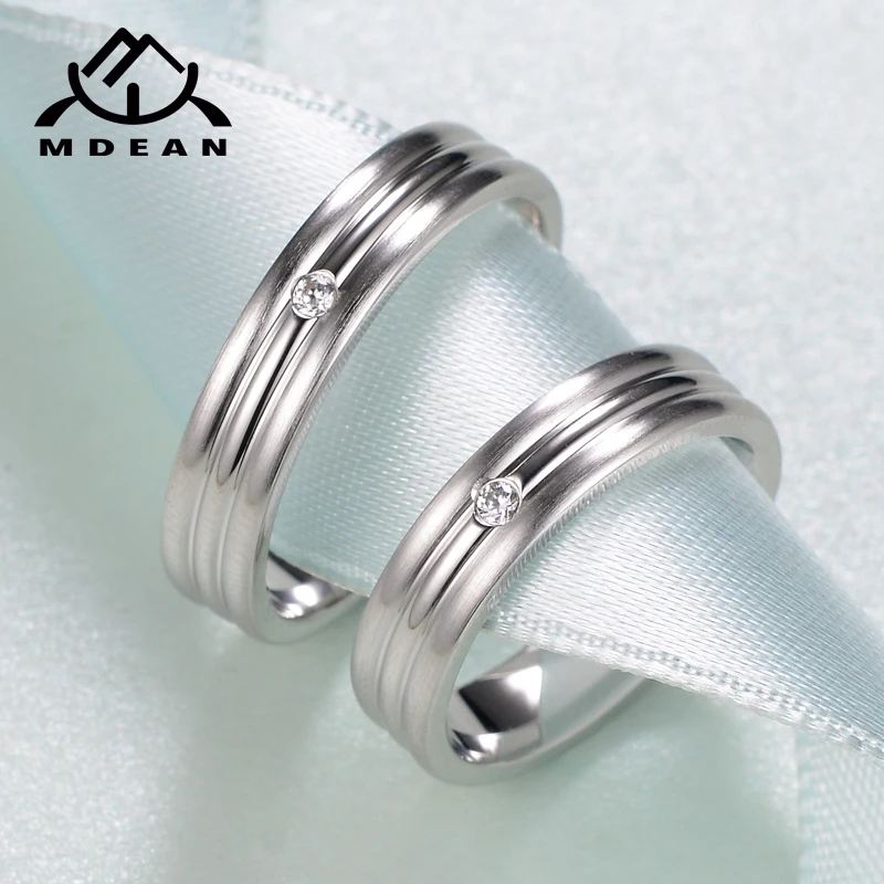 Кольцо MDEAN His/HES Infinity для пар женское кольцо с фианитом мужская белая Золотая