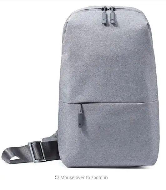light gray Аутентичные Xiaomi путешествия бизнес рюкзак 4L груди пакет сумки для мужчин женщин полиэстер слинг сумка для отдыха спорта ноутбука - Цвет: light gray