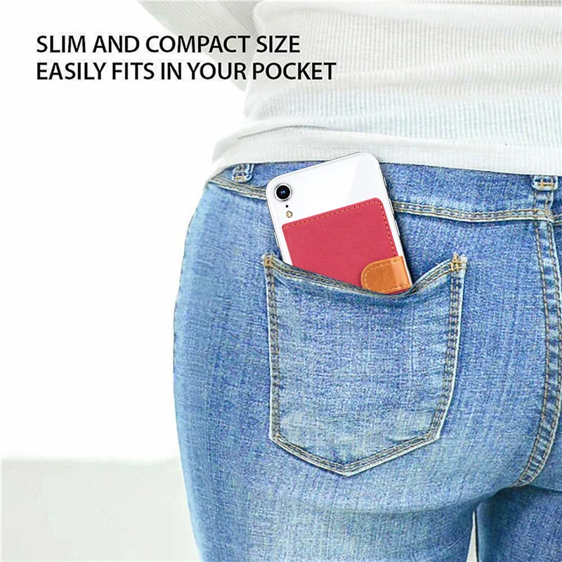 Холщовая наклейка для iPhone 6 7 8 Plus X XS Max XR бумажник с держателем карт стикер Samsung Xiaomi