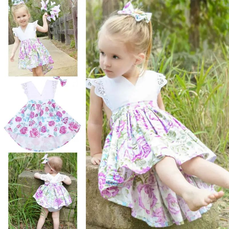 Милые одинаковые комплекты для девочек Одинаковая одежда маленьких с оборками и