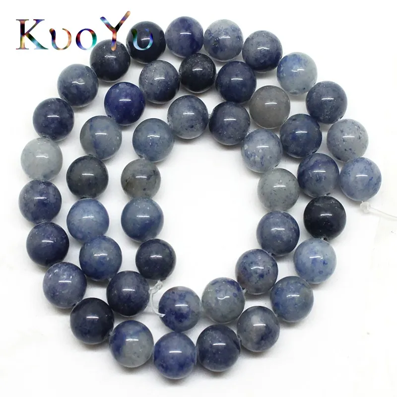Natural Blue Aventurine Stone Beads Round Loose Strand 15&quotinches 6/8/10mm For DIY Making Bracelet Necklace Jewelry | Украшения и