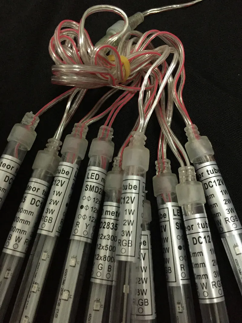 10 трубы 50 см 2835SMD 520LED метеоритный дождь светильник каскадные Рождество садовый