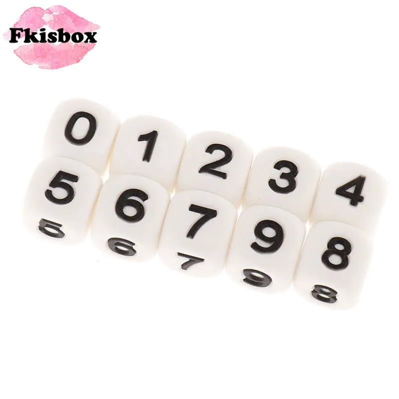 Силиконовые шарики для прорезывания зубов Fkisbox набор из 20 шт. в арабских цифрах