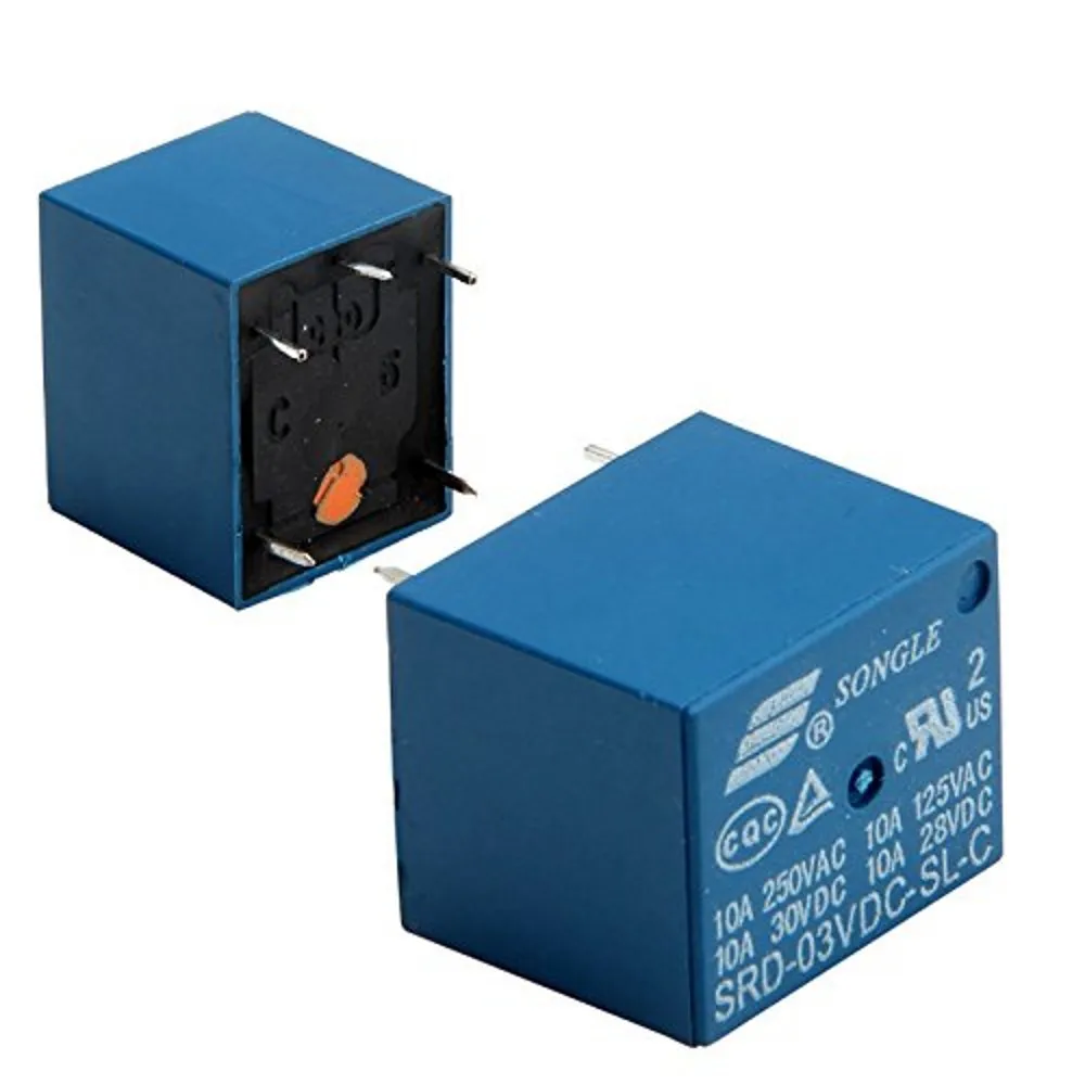 100 шт. SRD-03VDC-SL-C 3 В постоянного тока 10 А 250 переменного Реле мощности печатной платы