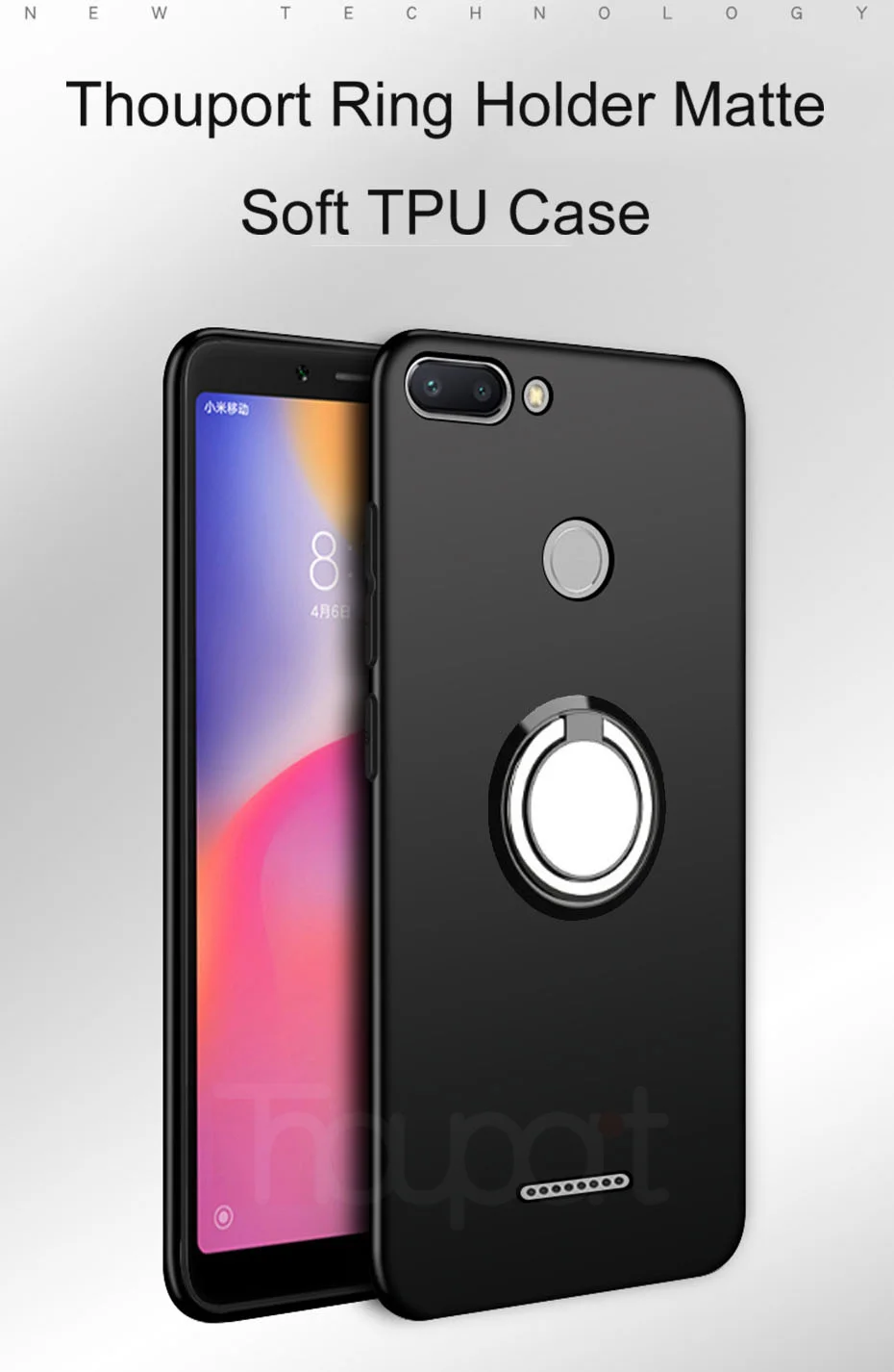 Матовый Силиконовый чехол для Xiaomi Redmi 6 Pro 6A случаях магнитное кольцо стенд держатель Мягкая Накладка чехол для Xiaomi Redmi 6A чехол Redmi 6 Pro