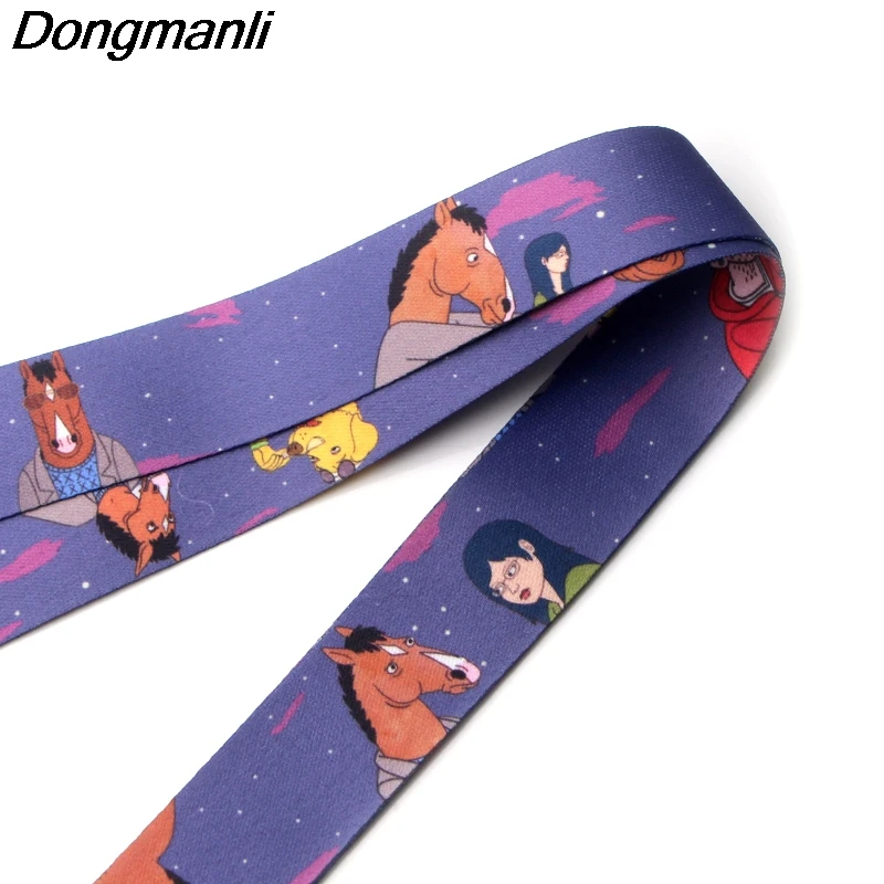 P3625 Dongmanli Конь БоДжек брелок Lanyards держатель удостоверения личности ID карта Пропуск Тренажерный зал мобильный телефон USB бейдж держатель ключевой ремень