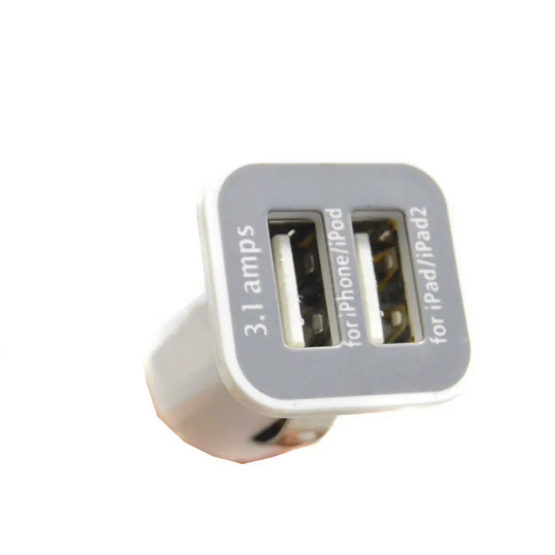 Новое автомобильное зарядное устройство с двумя USB-портами 5 в 3 1 а для iPad