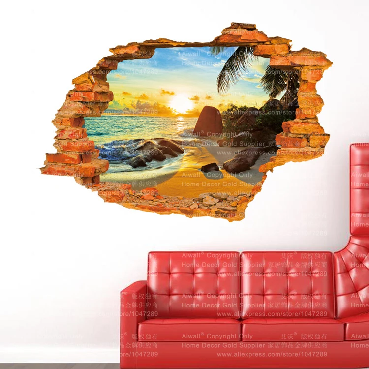 3D наклейка на стену 60*90 см/23 62 дюйма * дюйма|home decor|wall sticker3d sticker |