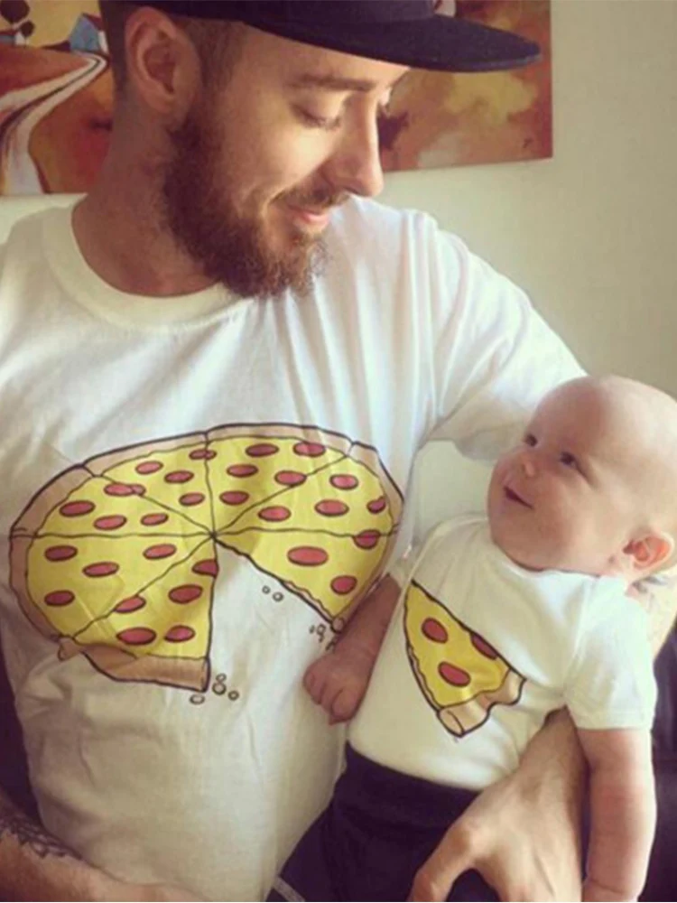 Одинаковые комплекты для семьи одежда папы мамы дочки и сына футболка с рисунком