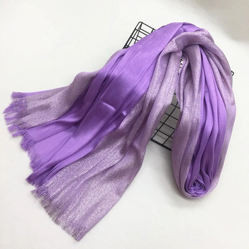 Hot sale gold thread solid fringed scarf women shimmer plain wraps shawl cosy viscose musilm hijabs 10pcs/lot fast shipping |