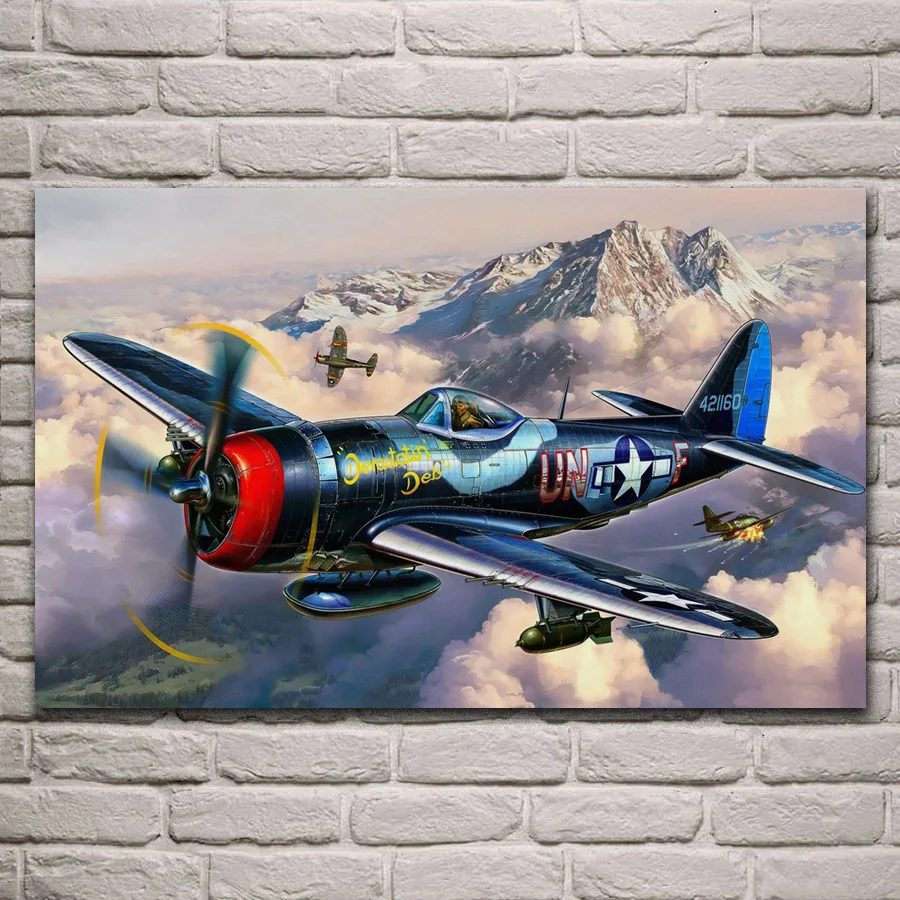 Thunderbolt Registry fighter p 47 самолет для гостиной спальни домашний Настенный декор