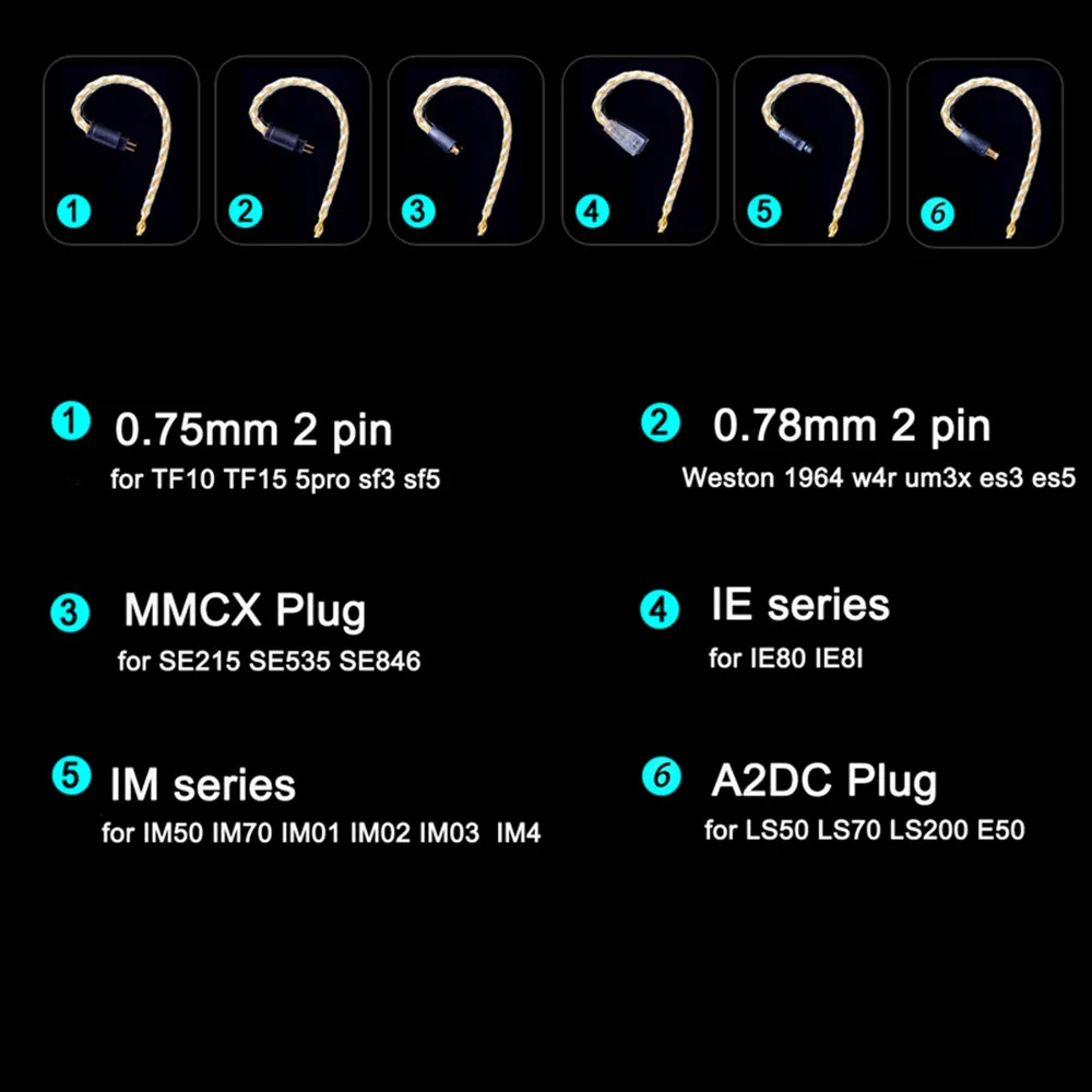 FENGRU DIY JCALLY JC04P 5N OFC 4 акции 252 ядер кабель для наушников Shure SE215 IE80 KZ ZST Pro ZSN ZS10