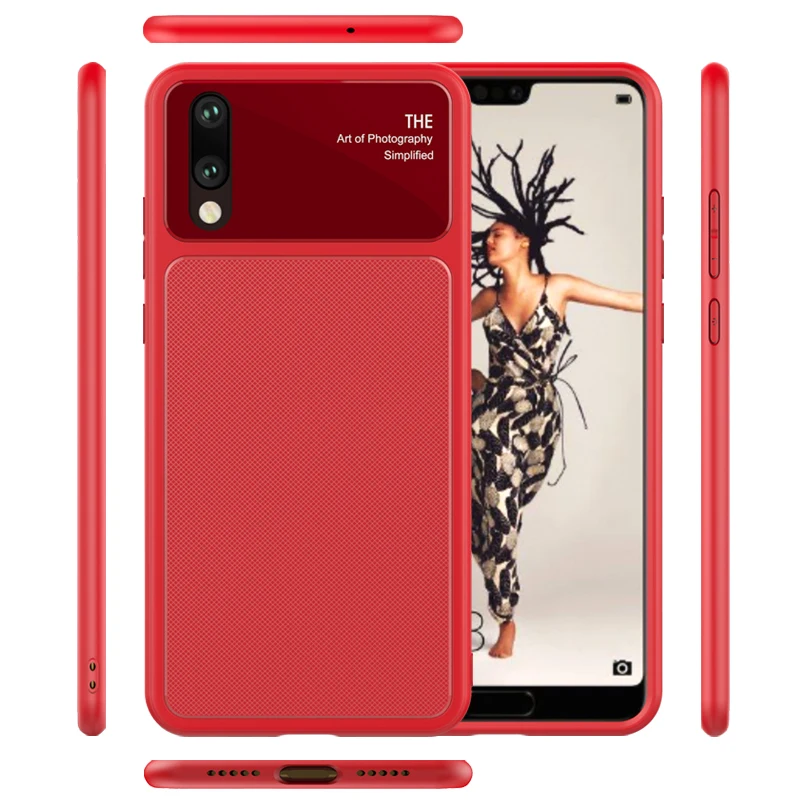 Amzboon роскошь Вернуться ТПУ Стекло протектор чехол для huawei P20 PRO Телефон