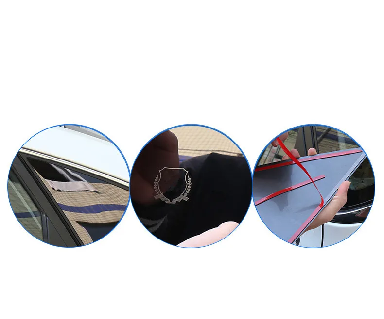 Для Nissan Sentra 2013- окна автомобиля блестки наружное украшение треугольная отделка окна украшение автомобиля аксессуары