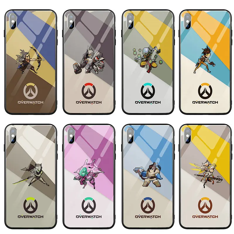 Чехол для телефона с логотипом Overwatchs OW Hero аксессуары чехол из закаленного стекла