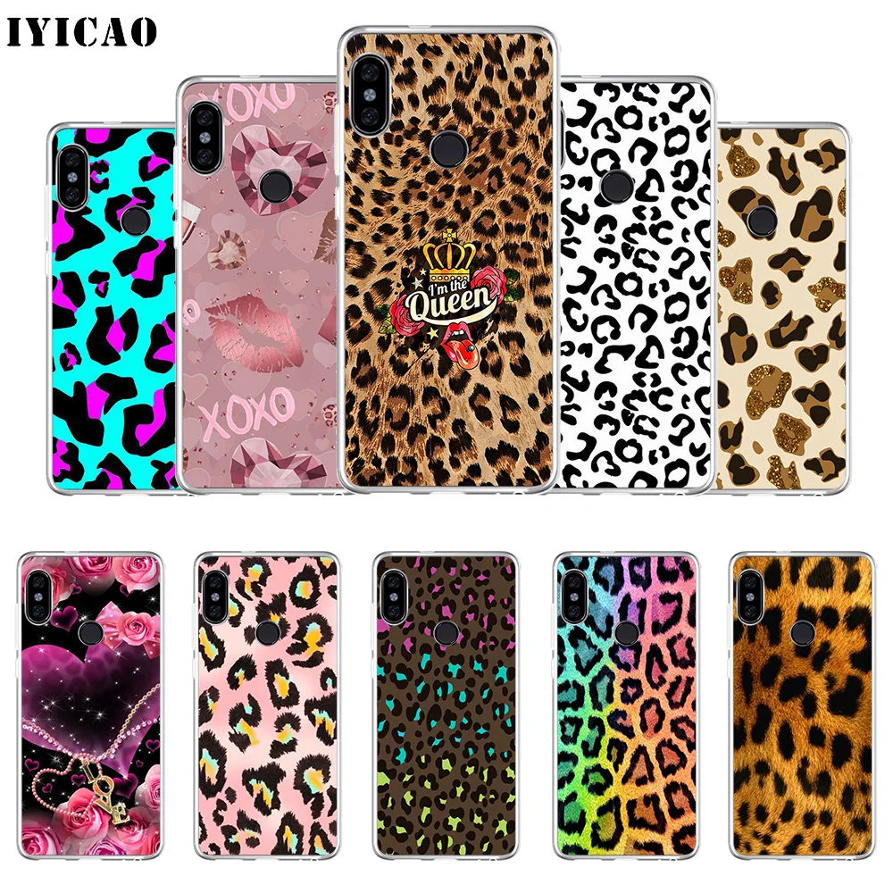 IYICAO Мягкий силиконовый чехол для телефона с леопардовым принтом тигра и зебры