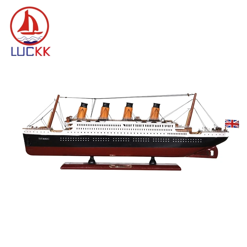 LUCKK 55 35 см средиземноморская титановая деревянная модель кораблей со светодиодный домашний Морской Декор изделия из дерева круиз Креативный интерьер