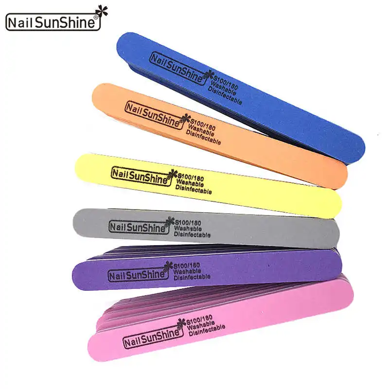 Mix color 10 шт./компл. красочные Пилочки для ногтей для маникюра 100/180 шлифование наждачной бумагой Шлифовальная Пилка Для ногтей солнечного света, пилочкой для ногтей Полировка Lixa Unha, переводятся на ногти при помощи инструмент по уходу за ногами - Цвет: Mix color