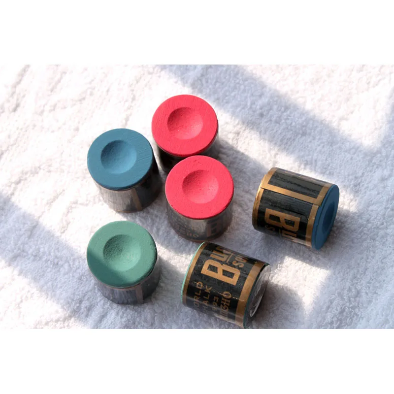 6 шт./лот круговой бильярдный мел аксессуары для бильярда снукер красного синего