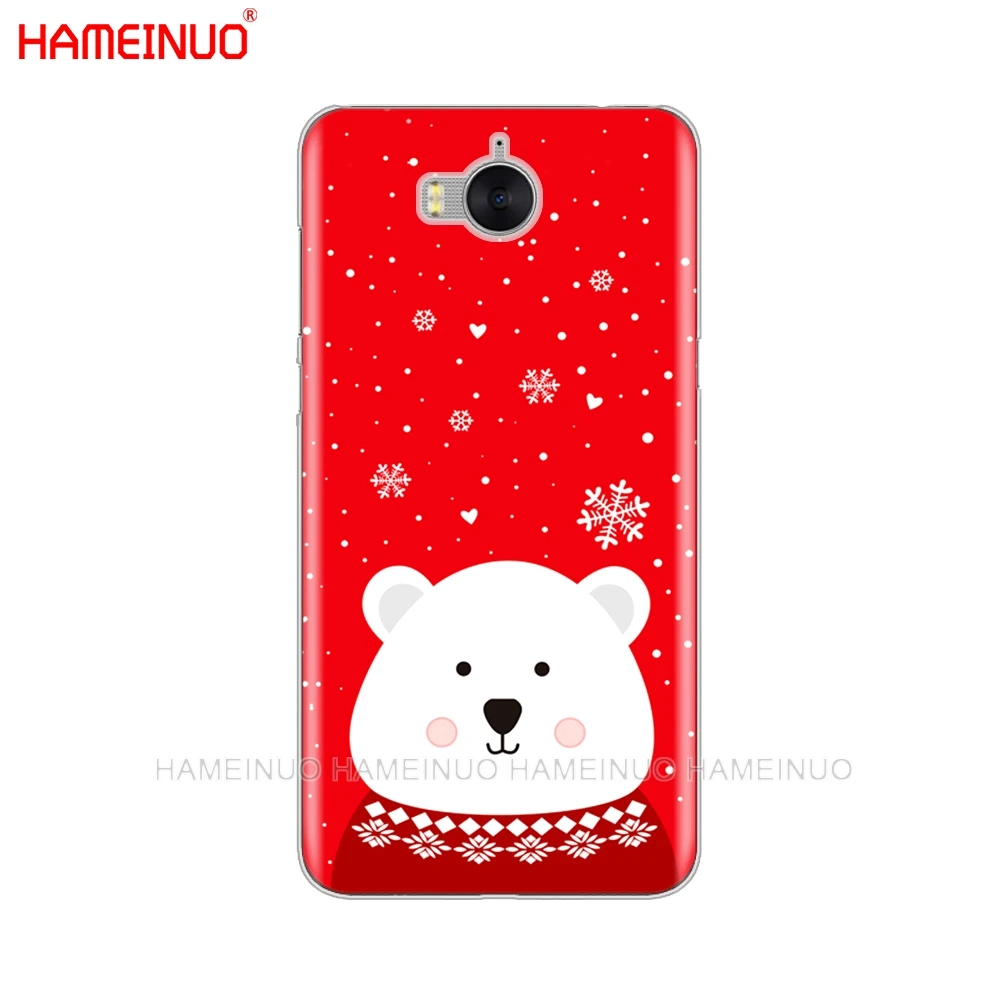 HAMEINUO милый Рождественский и новогодний чехол с медведем для телефона huawei honor 3C 4X 4C