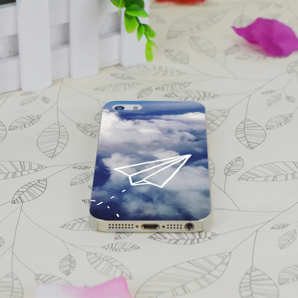 C0890 Paper Plane Transparent Hard Thin Case Skin Cover For Apple IPhone 4 4S 4G 5 5G 5S SE 5C 6 6S Plus |