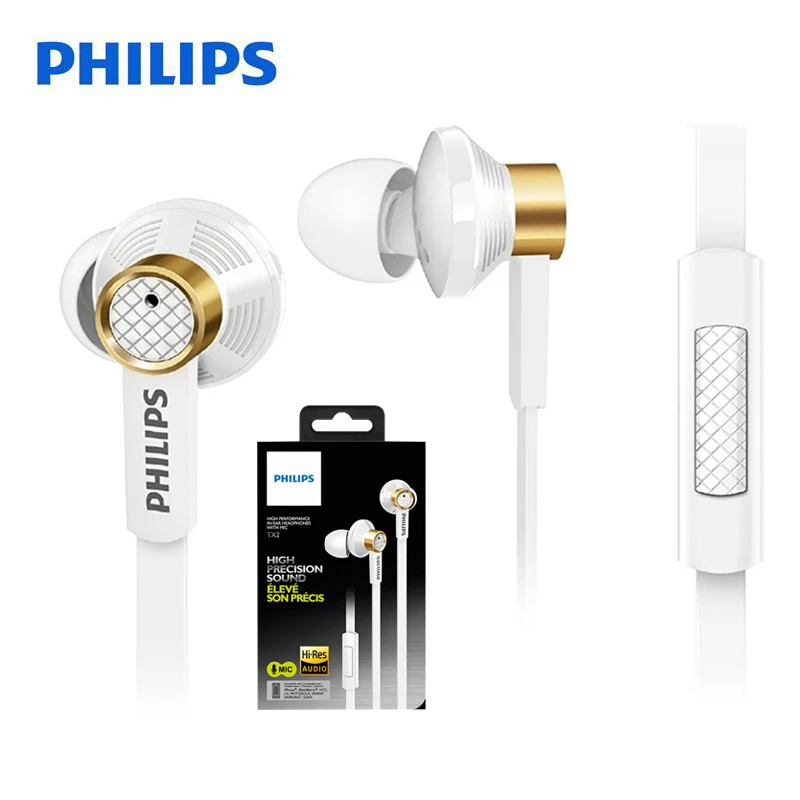 Philips Original Tx2 нанимает наушники с высоким разрешением HIFI вкладыши шумоподавлением