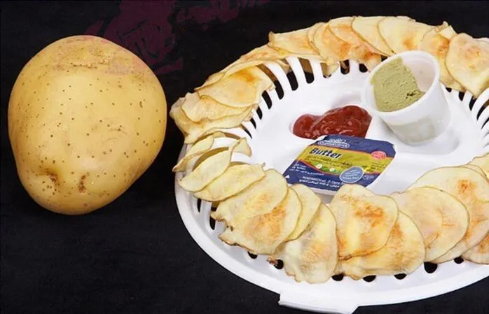 1 шт. домашняя кухня микроволновая печь для яблок картофеля хрустящие чипсы