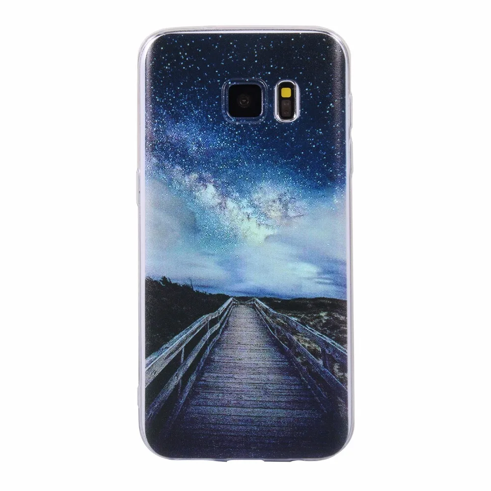 OUZifish Симпатичные кремния ТПУ прозрачный чехол для samsung Galaxy S7 мягкий ультра тонкий