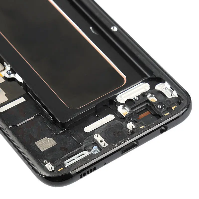 Оригинальный AMOLED ЖК-дисплей для SAMSUNG Galaxy S8 сенсорный экран дигитайзер с рамкой