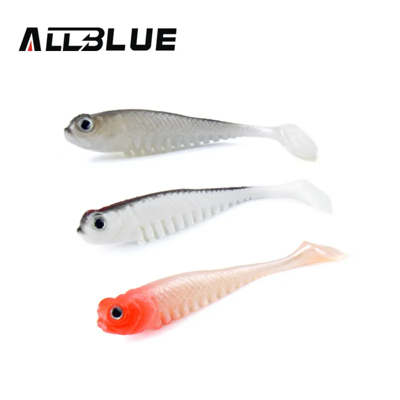 ALLBLUE 10 шт./лот 2 6 г/7 5 см Мягкая приманка для рыбы рыболовная 3D Глаза Мягкие