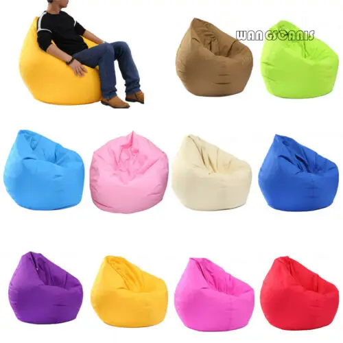

Unfilled Lounge Bean Bag Home Soft Lazy Sofa Cozy Single Chair Durable Furniture