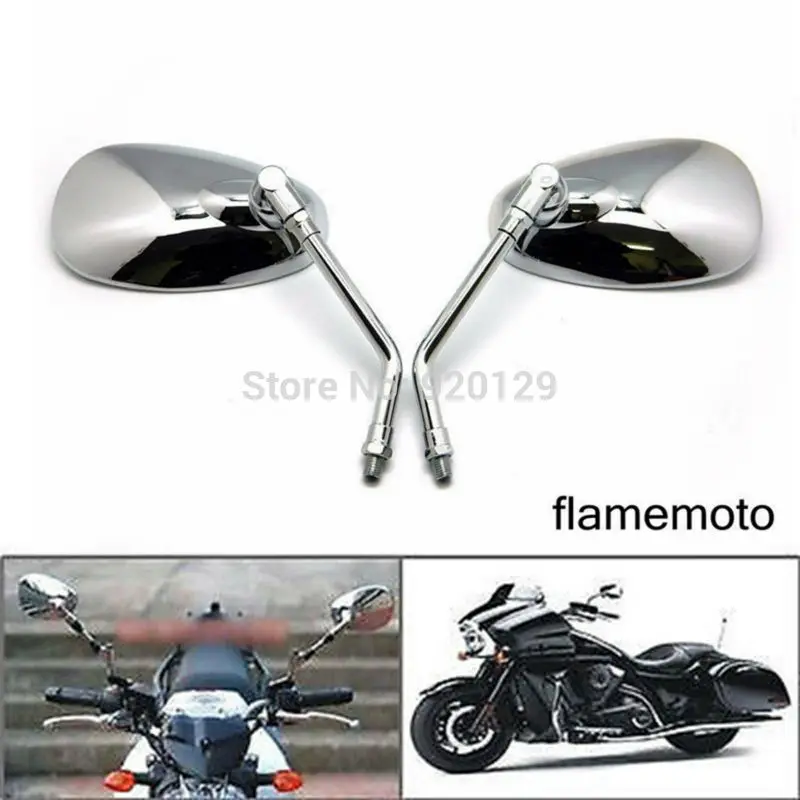 Зеркало заднего вида для мотоцикла зеркало с резьбой 10 мм хромированное