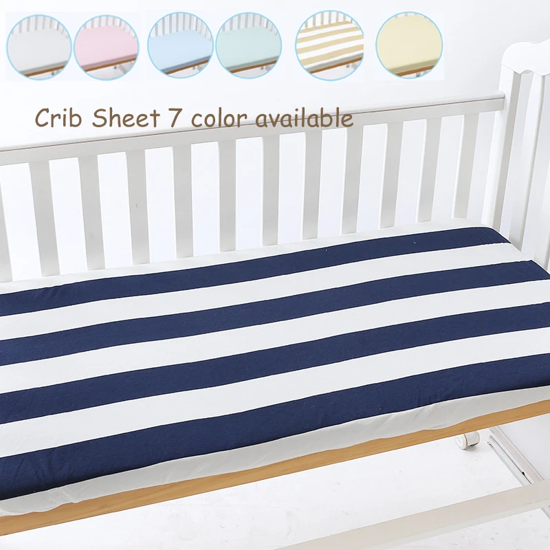 

7 Color 3 size available Knit Cotton Jersey Fitted Sheet Nursery Baby Crib / Basket/ Mattress Cover