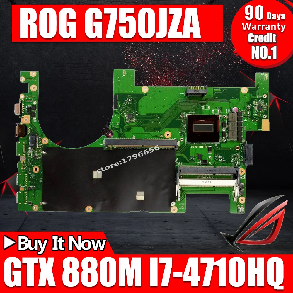 G750JZA материнская плата 2D REV 2 0 I7 4710HQ ЦП поддержка GTX880M 4 ГБ для For Asus G750JZ G750J ноутбук