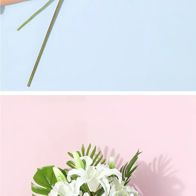 Xuanxiaotong большой искусственный PU Lilium цветы для дома декоративные наилучшие пожелания для мамы подарок настольные украшения высокое качество