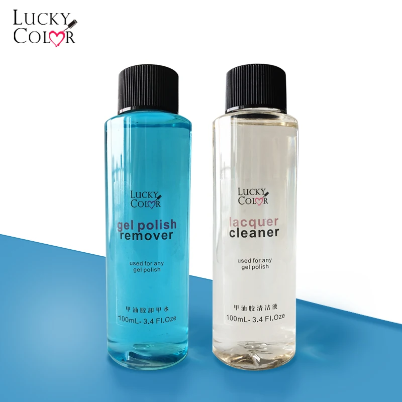 Жидкость для снятия гель лака Lucky Color без ацетона УФ или светодиодный очиститель 1