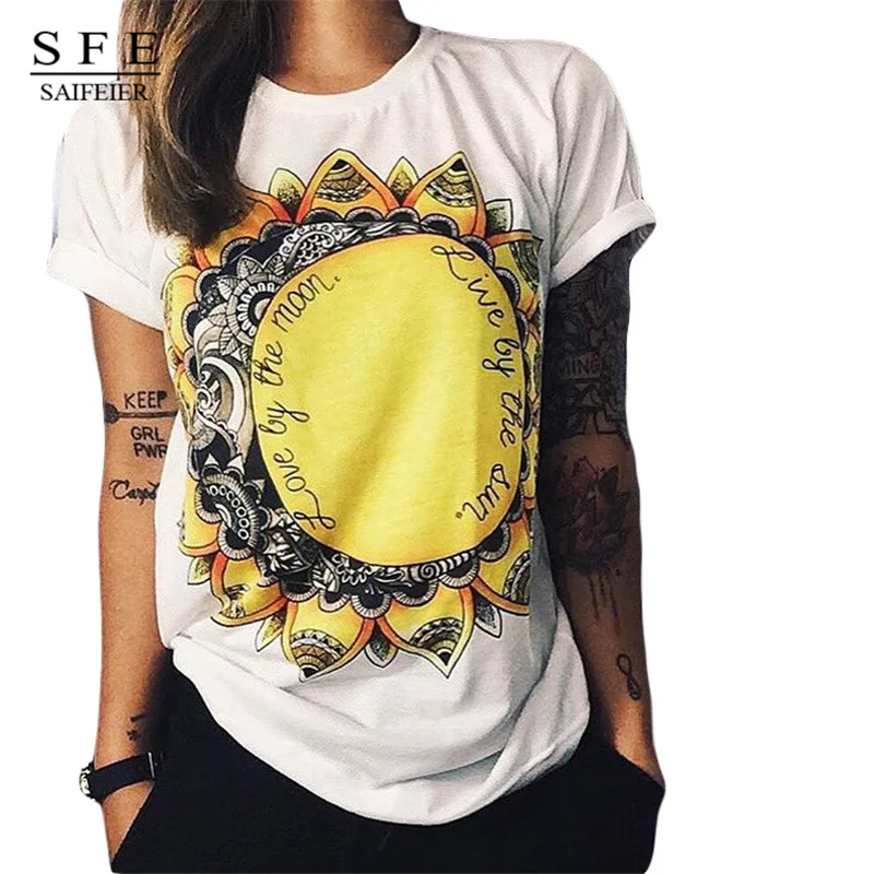 Lafayette Print T-Shirt Short Sleeve Letter Printed Women T shirt White Combed Cotton Fashion Woman Tee Women's 2129 | Женская