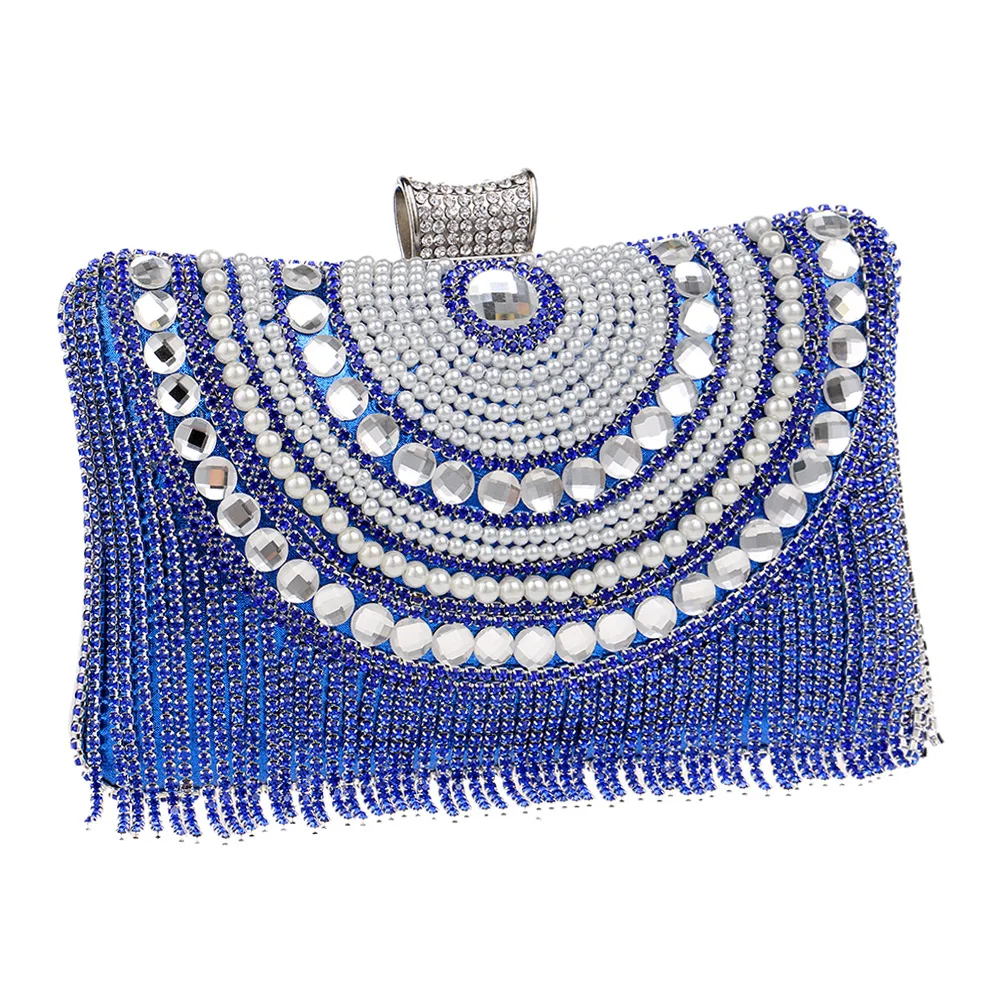 БИКОЛОР Роскошные Девушку вечерняя сумочка Женщины Алмазный Rhinestone Кристалл