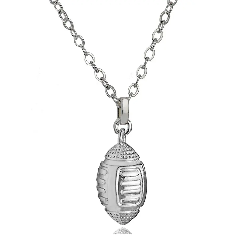 3D американское ожерелье с футбольной подвеской женское Спортивное очарование