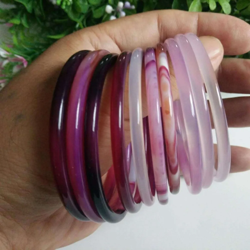 Модные 100% натуральные ювелирные изделия из халцедона браслет-54 мм AAAAAAAA