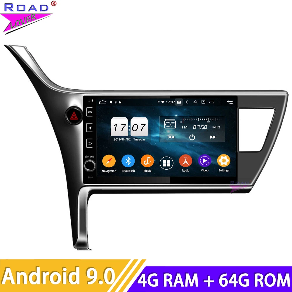 Android 9 0 мультимедийный плеер для Toyota Corolla Innova Crystal 2016-2018 (левый привод) стерео 2 Din gps